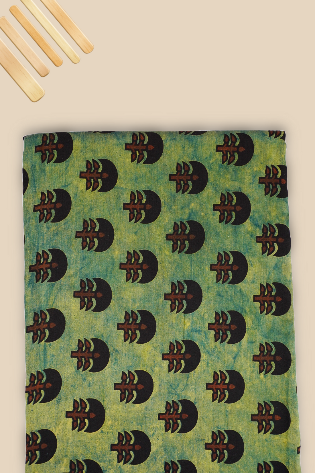 Pure Chanderi Vanaspati Printed Fabric