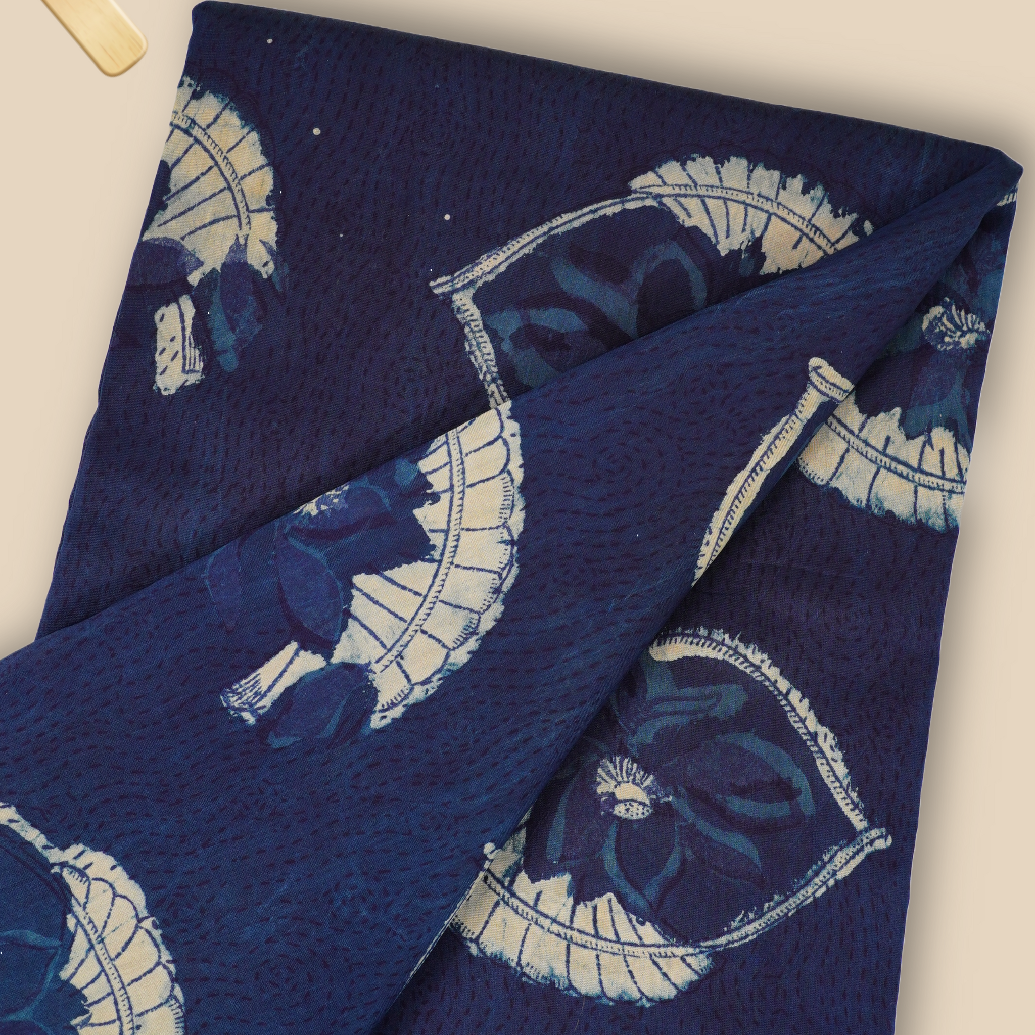 Pure Chanderi Vanaspati Printed Fabric