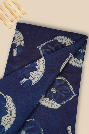 Pure Chanderi Vanaspati Printed Fabric