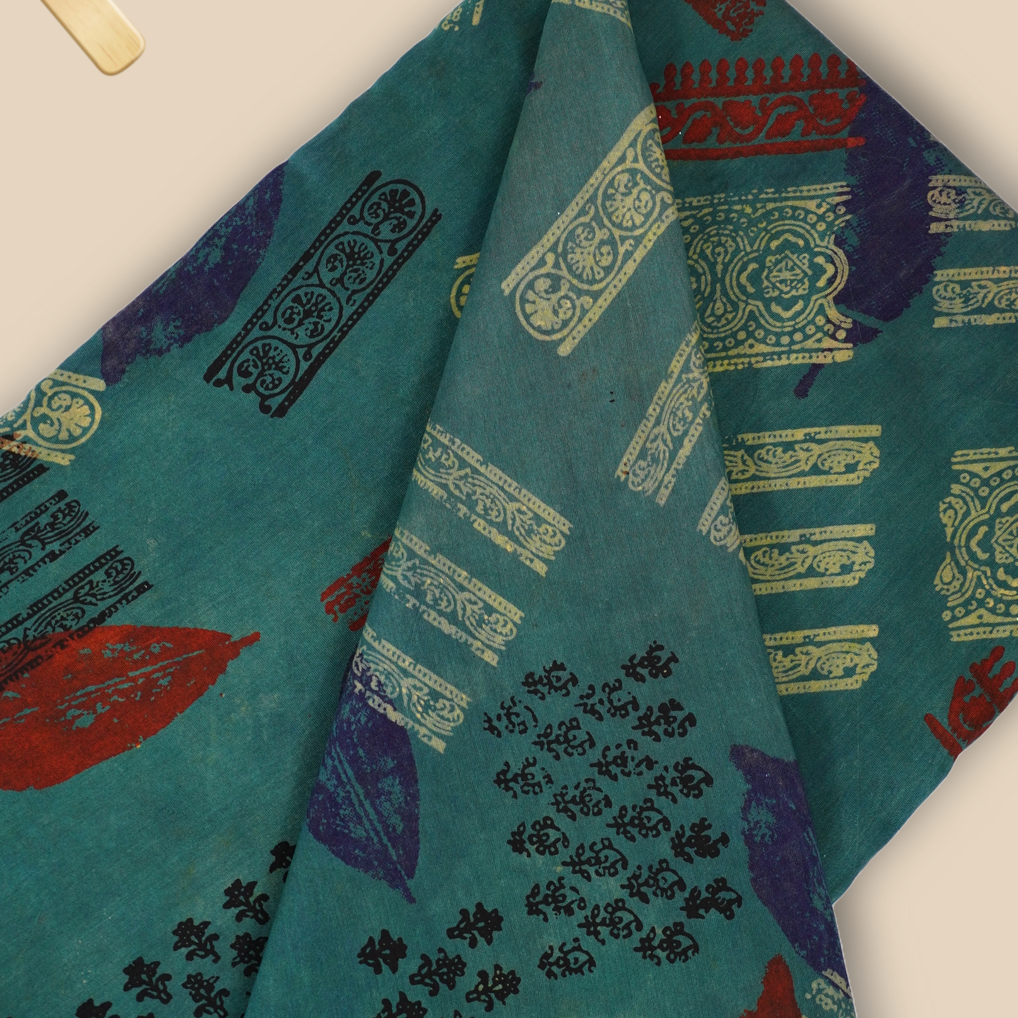 Pure Chanderi Vanaspati Printed Fabric