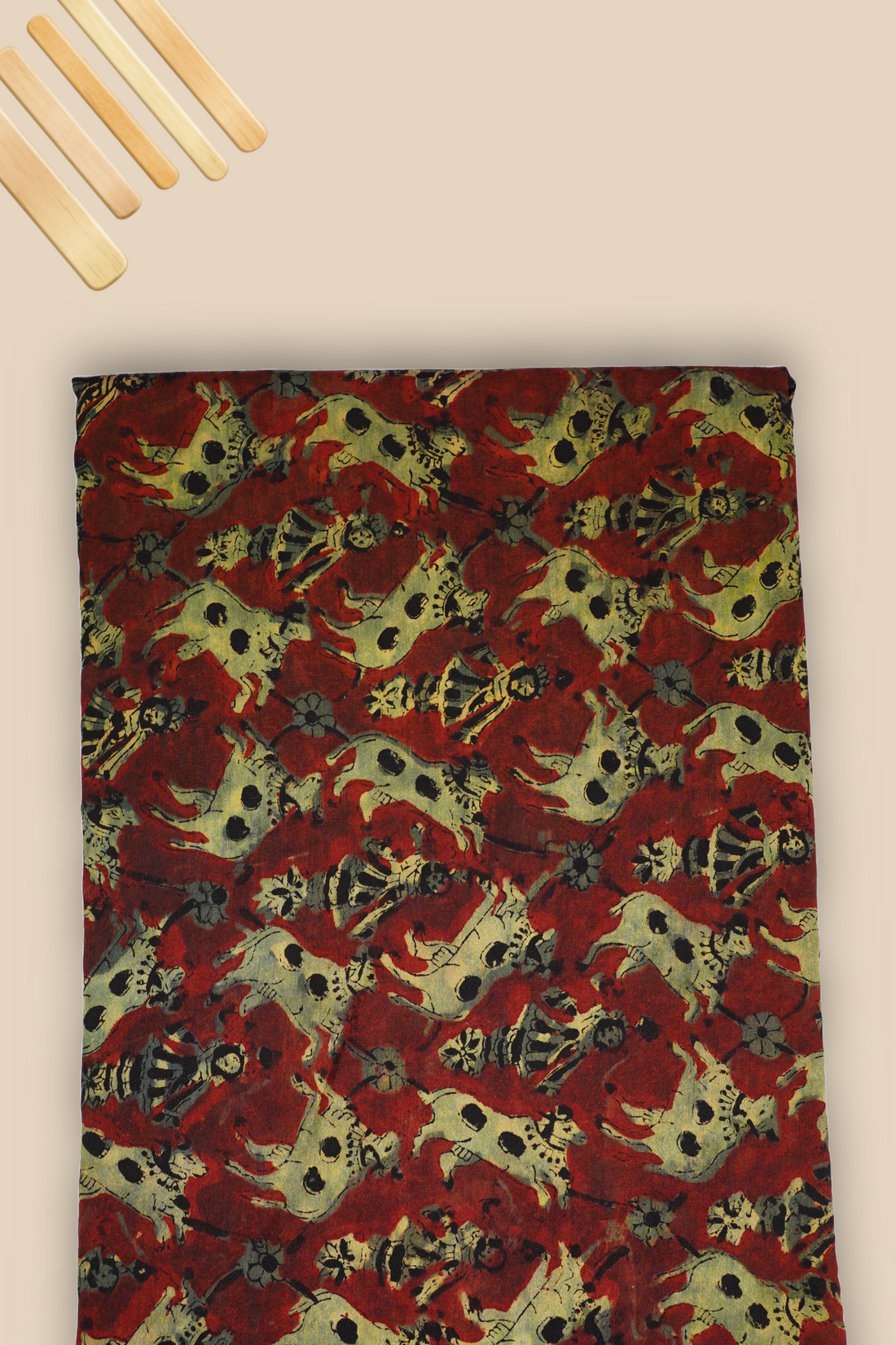 Pure Chanderi Vanaspati Printed Fabric