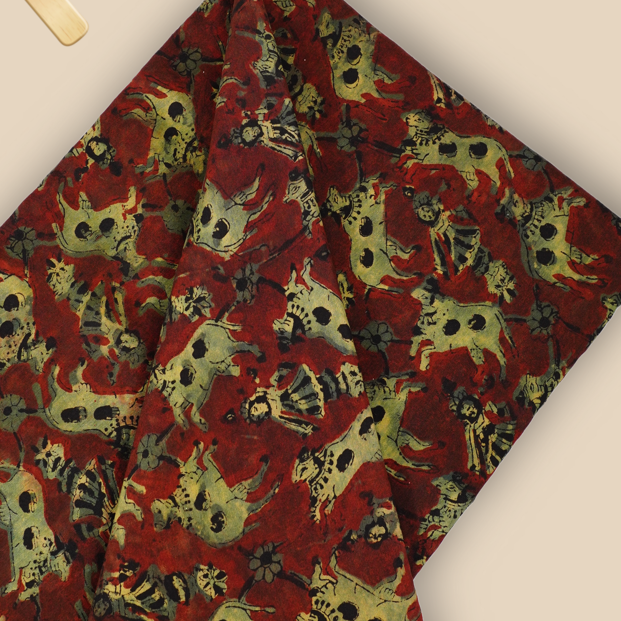 Pure Chanderi Vanaspati Printed Fabric