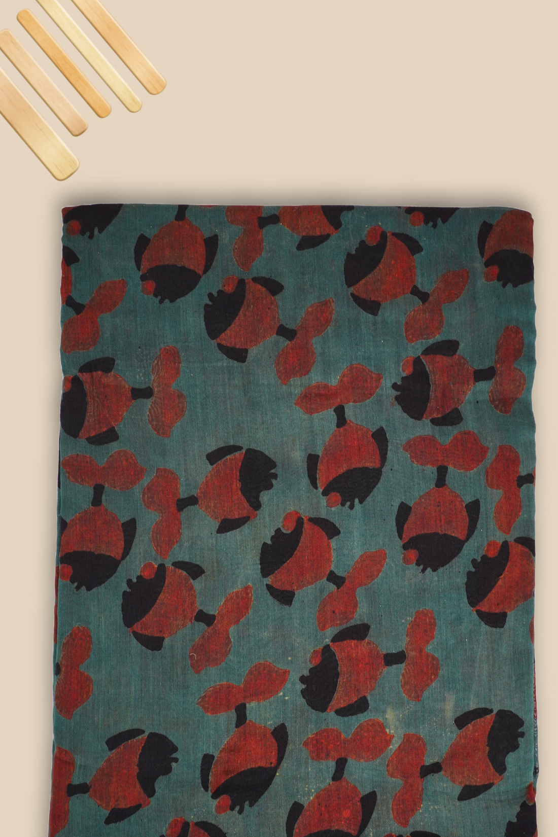 Pure Chanderi Vanaspati Printed Fabric