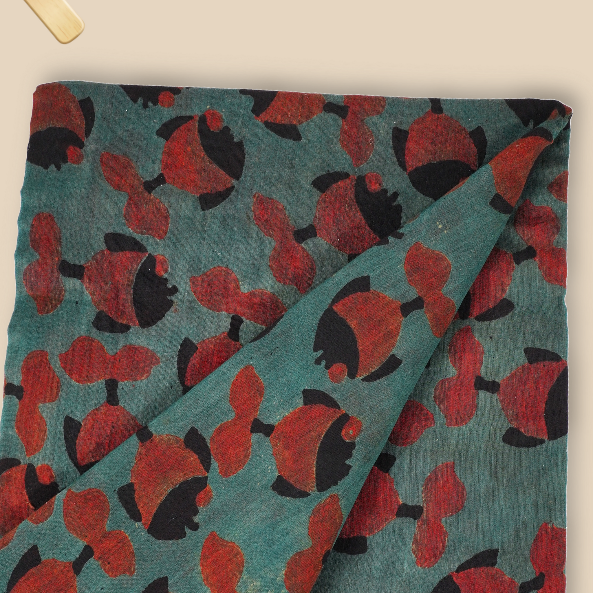 Pure Chanderi Vanaspati Printed Fabric