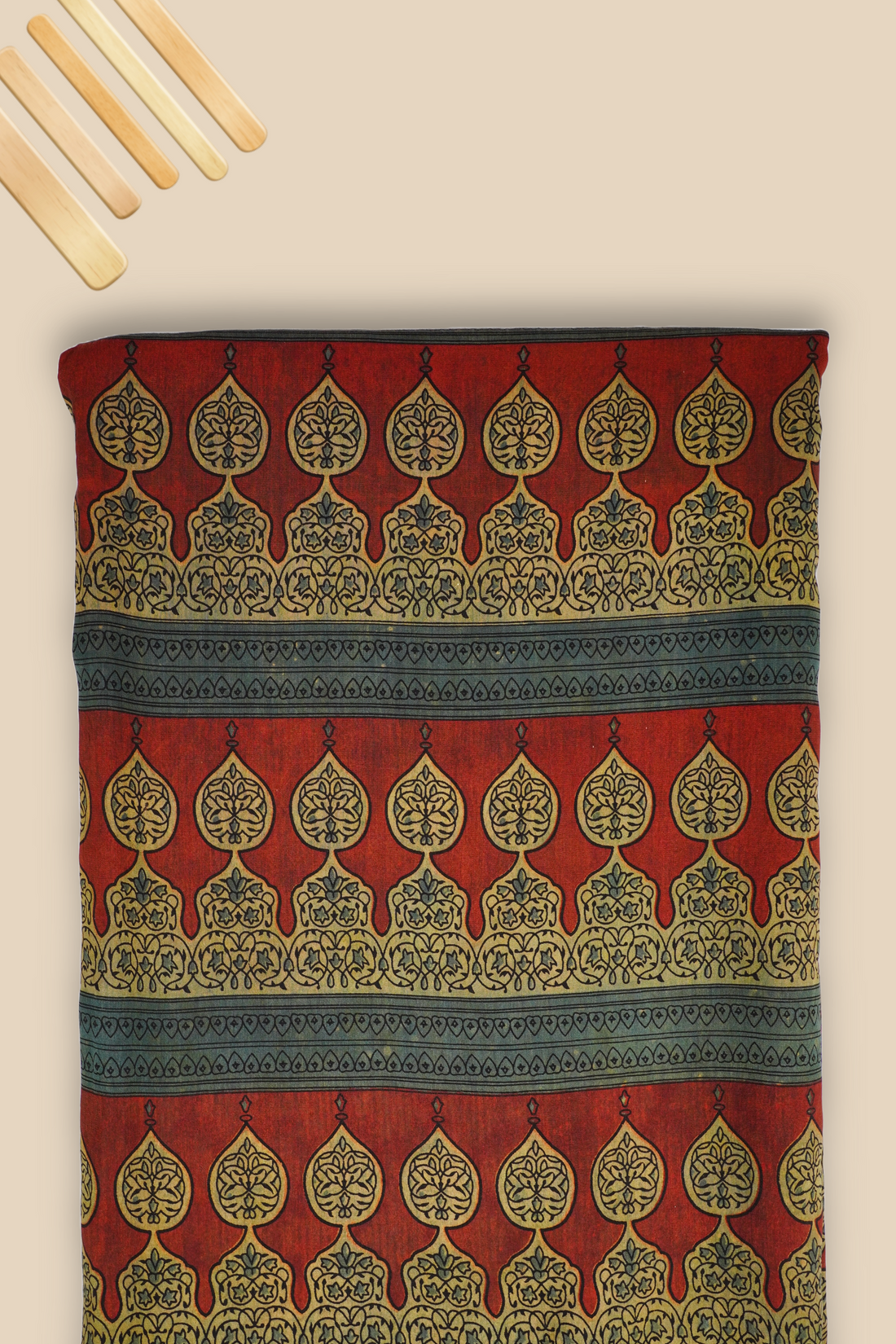 Pure Chanderi Vanaspati Printed Fabric