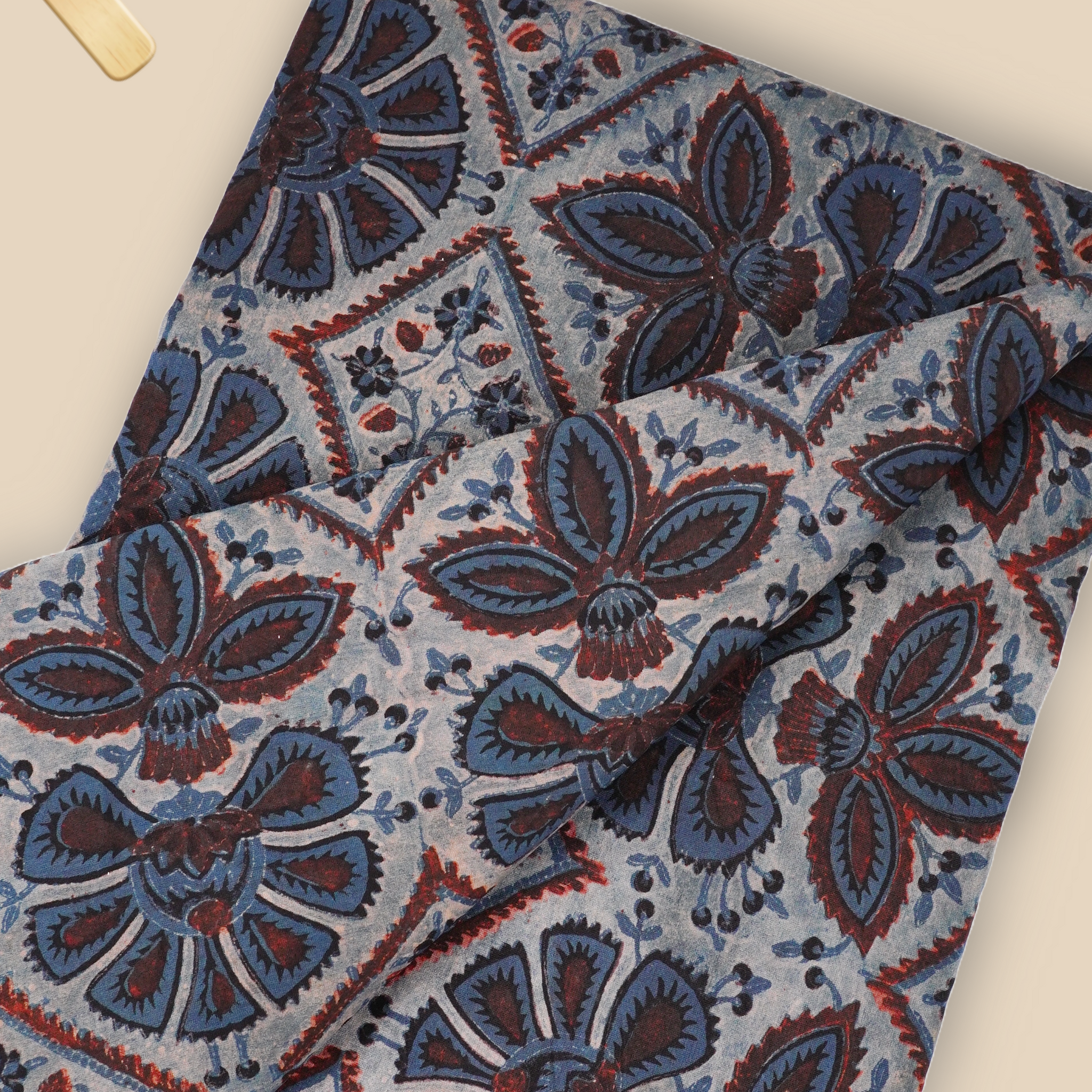 Pure Chanderi Vanaspati Printed Fabric