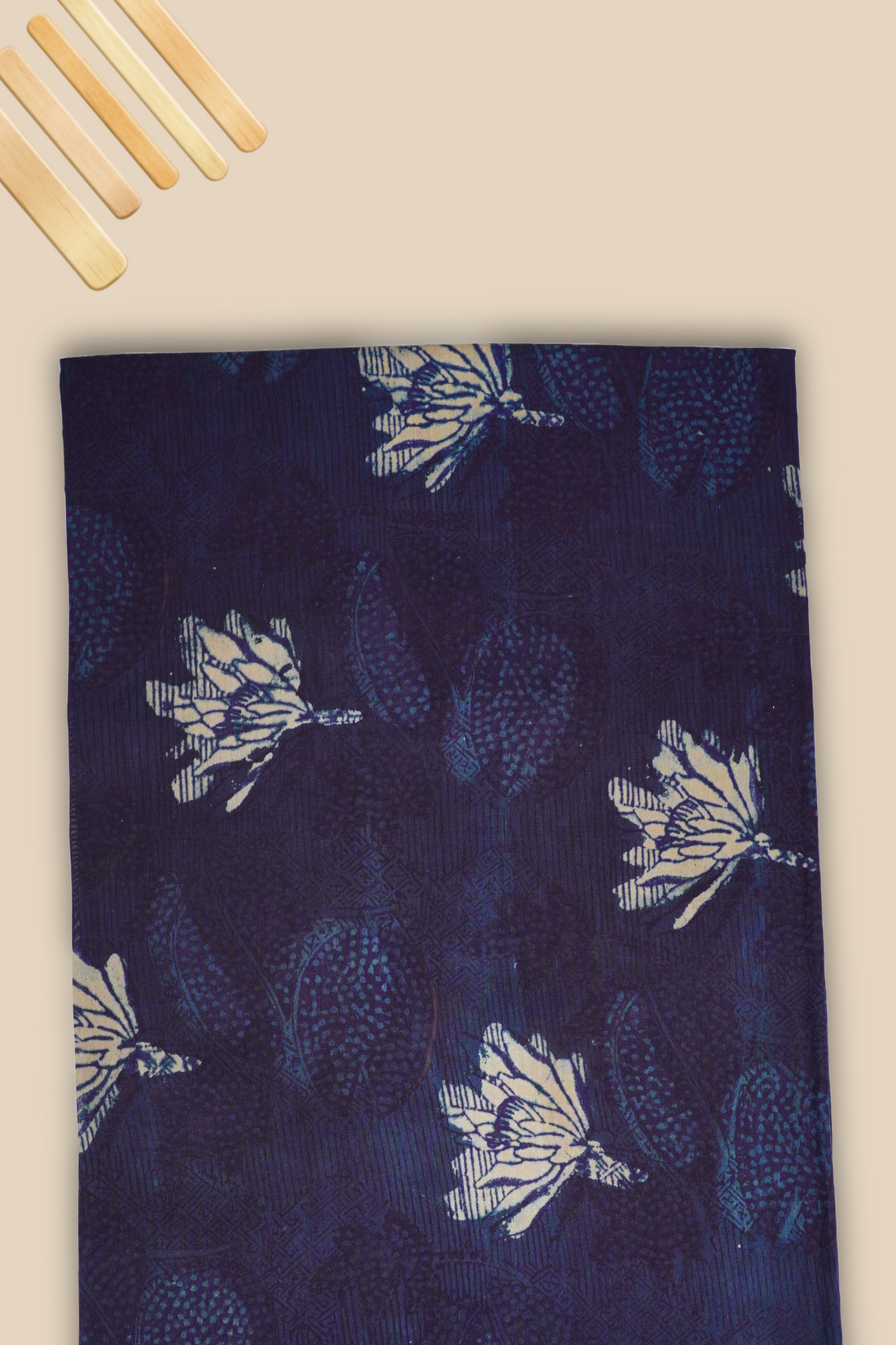 Pure Chanderi Vanaspati Printed Fabric