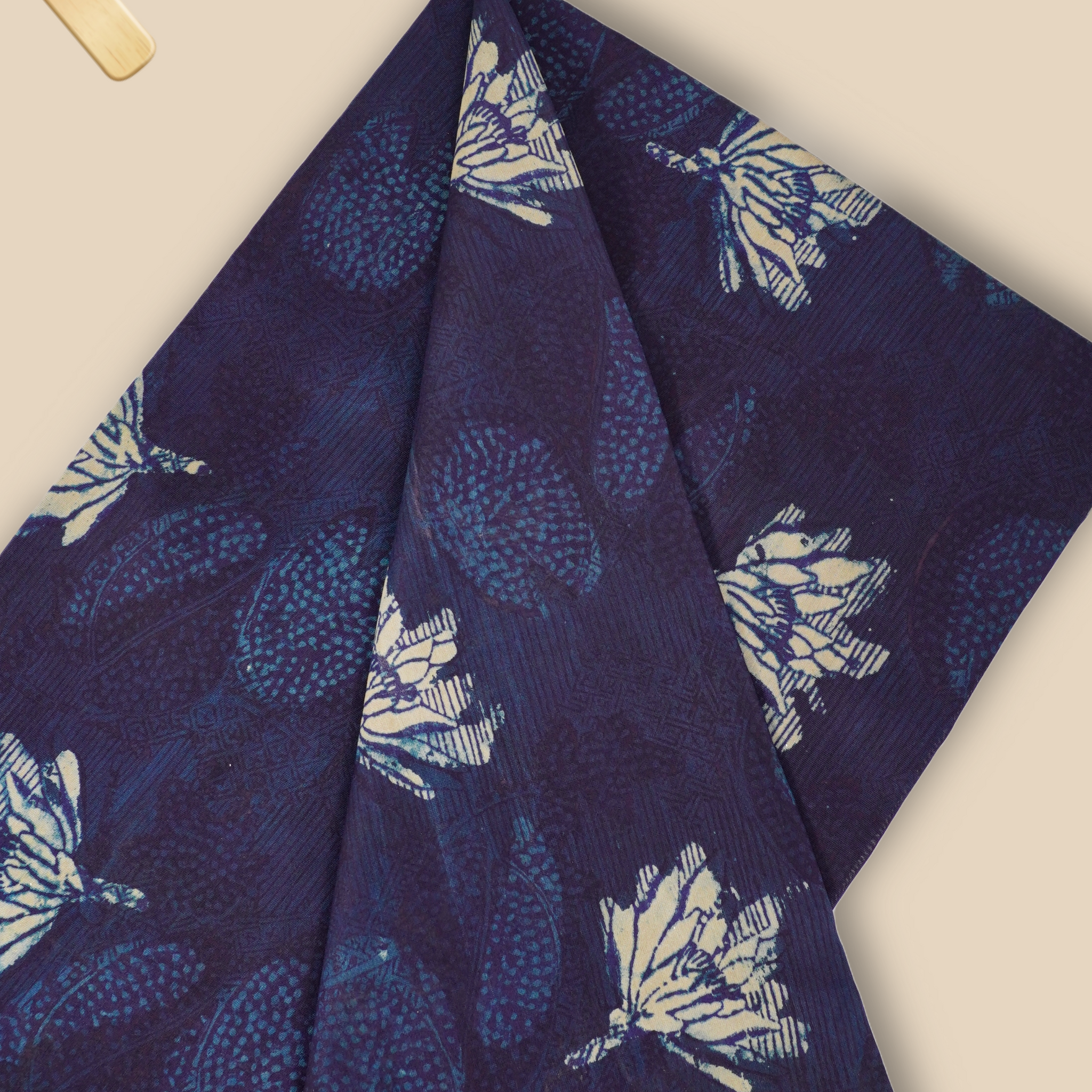 Pure Chanderi Vanaspati Printed Fabric