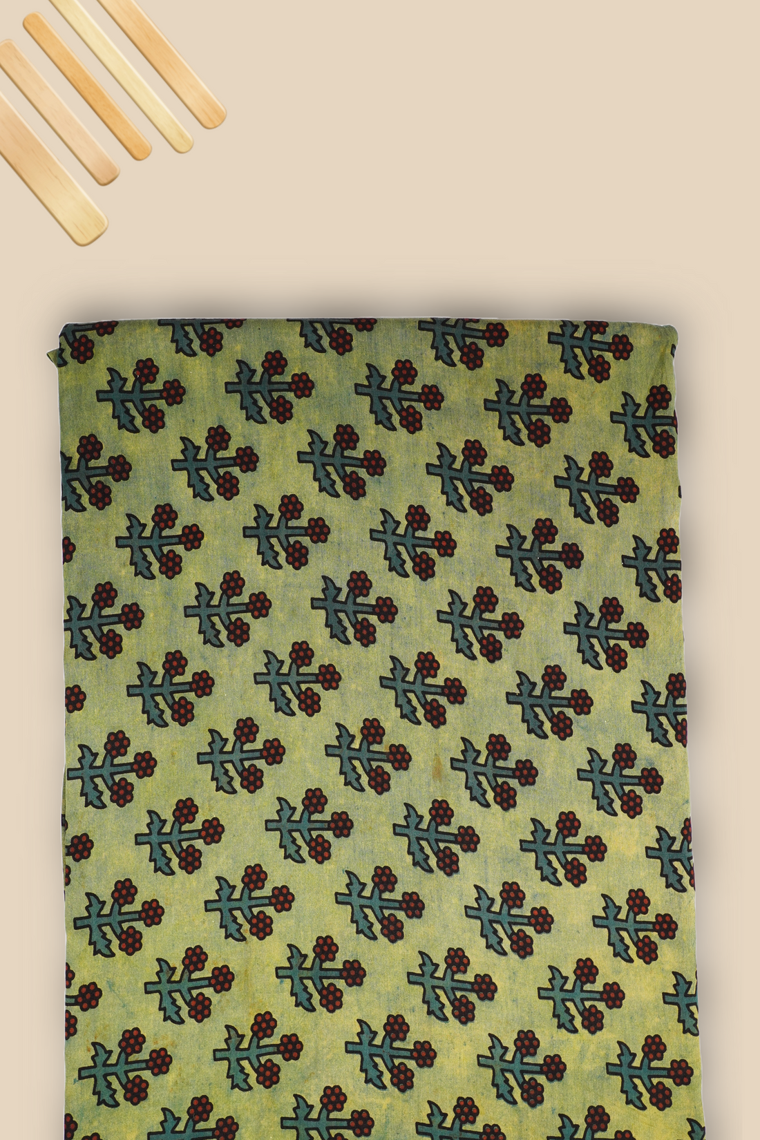 Pure Chanderi Vanaspati Printed Fabric