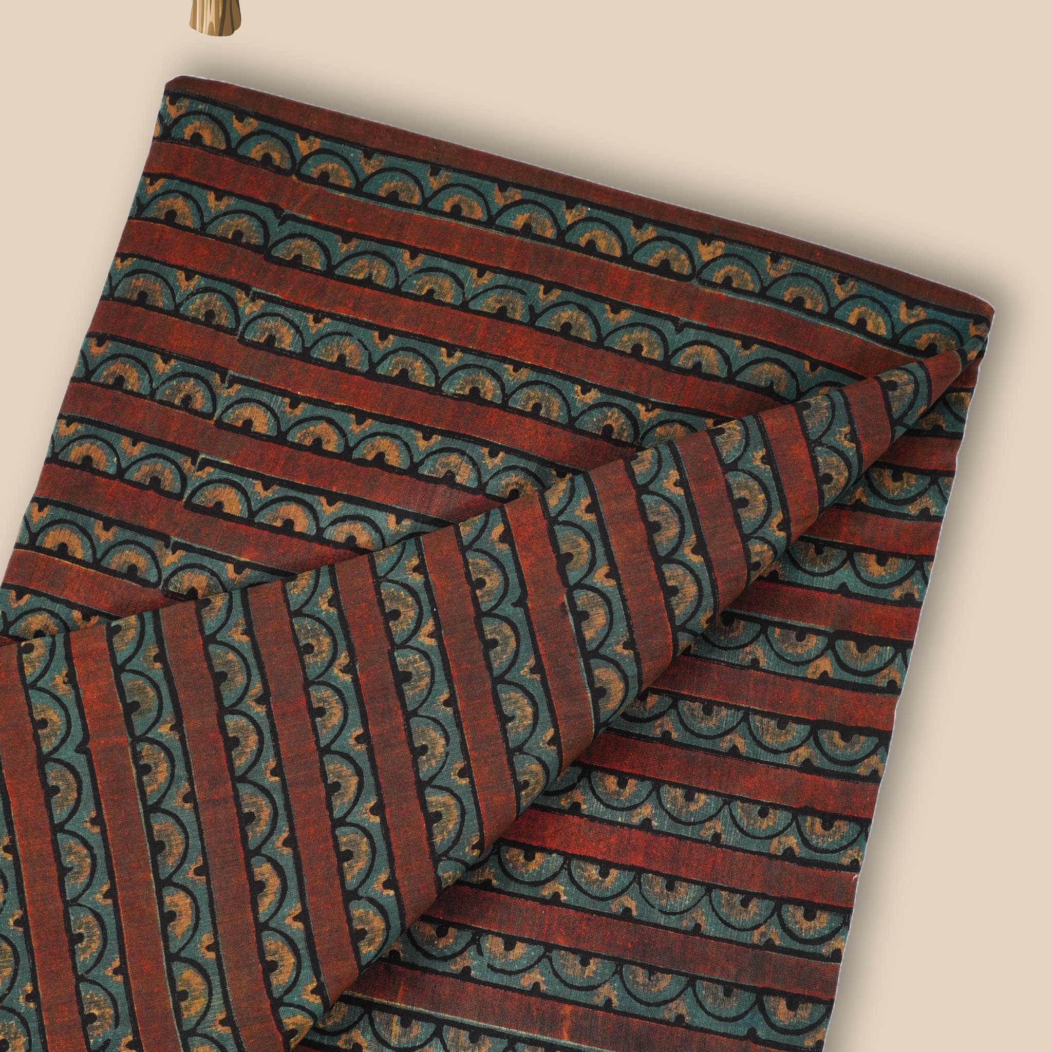 Pure Chanderi Vanaspati Printed Fabric