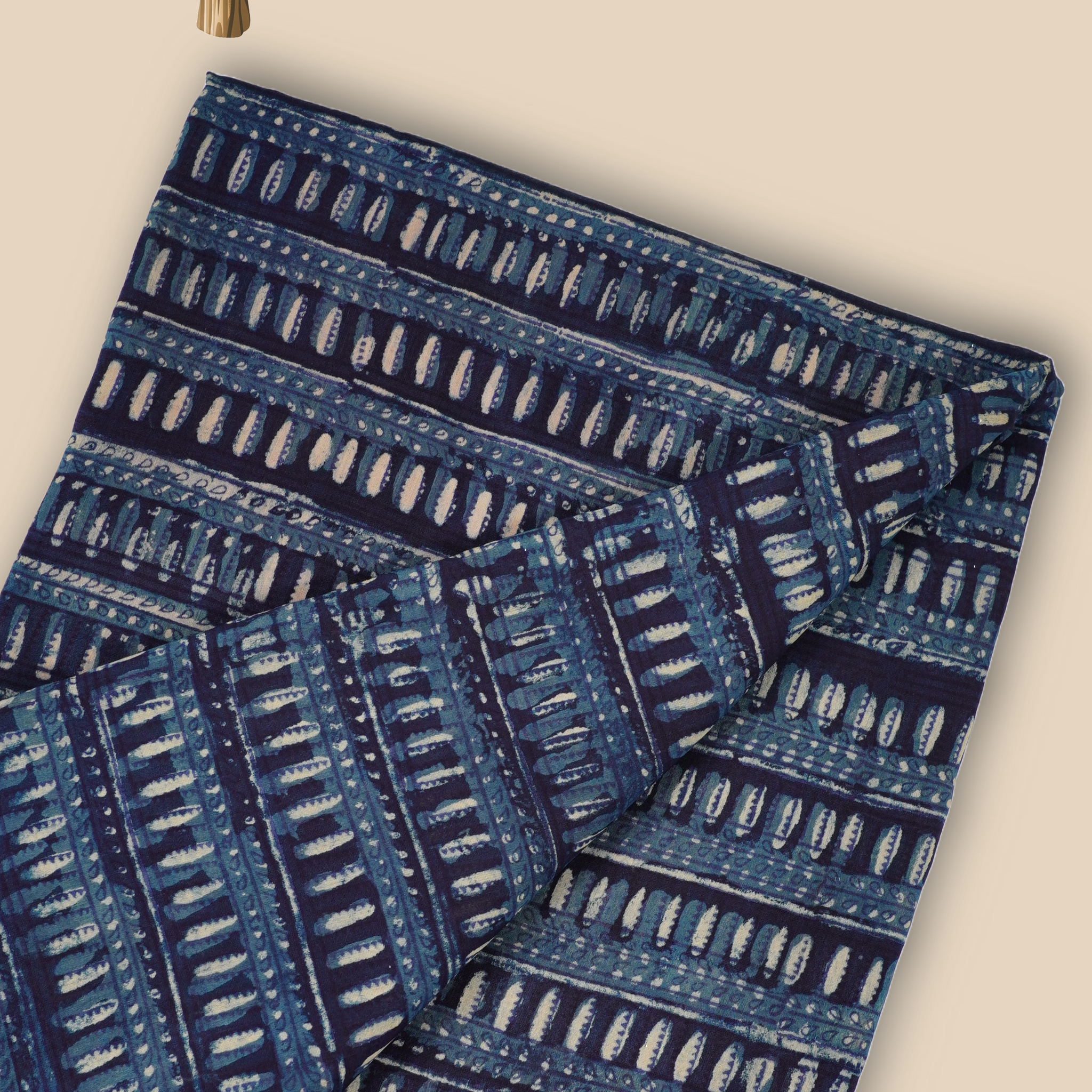 Pure Chanderi Vanaspati Printed Fabric