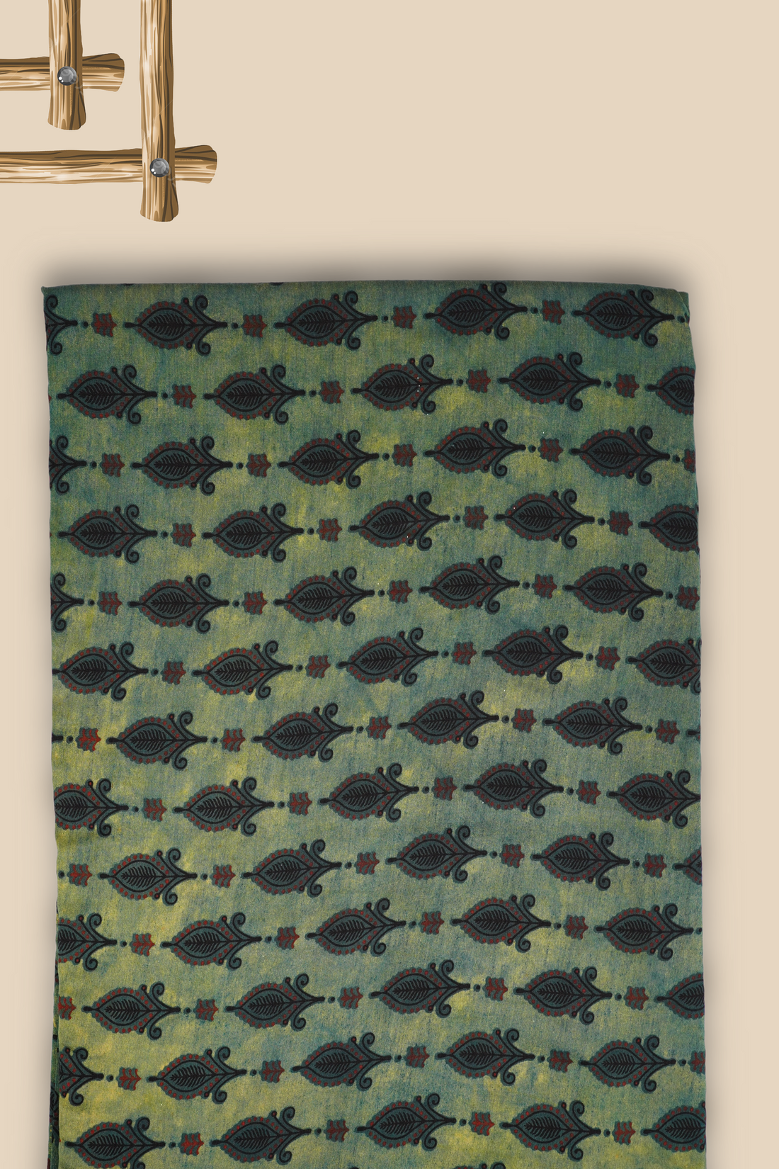 Pure Chanderi Vanaspati Printed Fabric