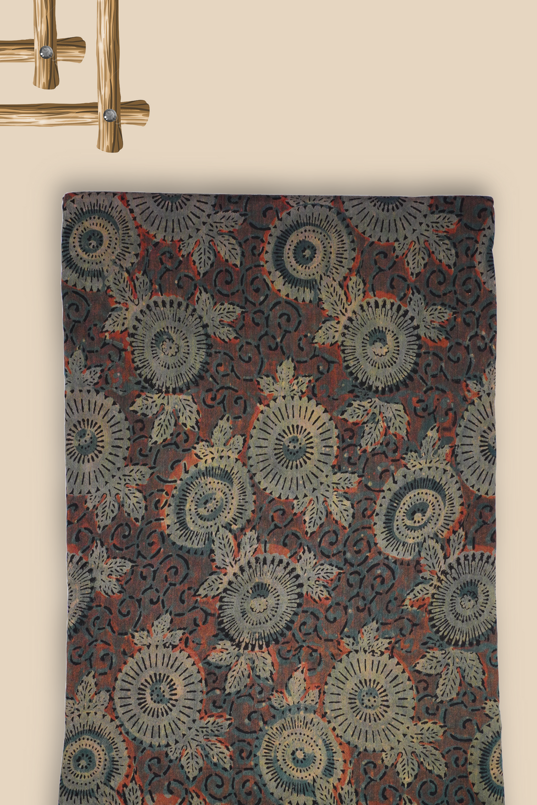 Pure Chanderi Vanaspati Printed Fabric