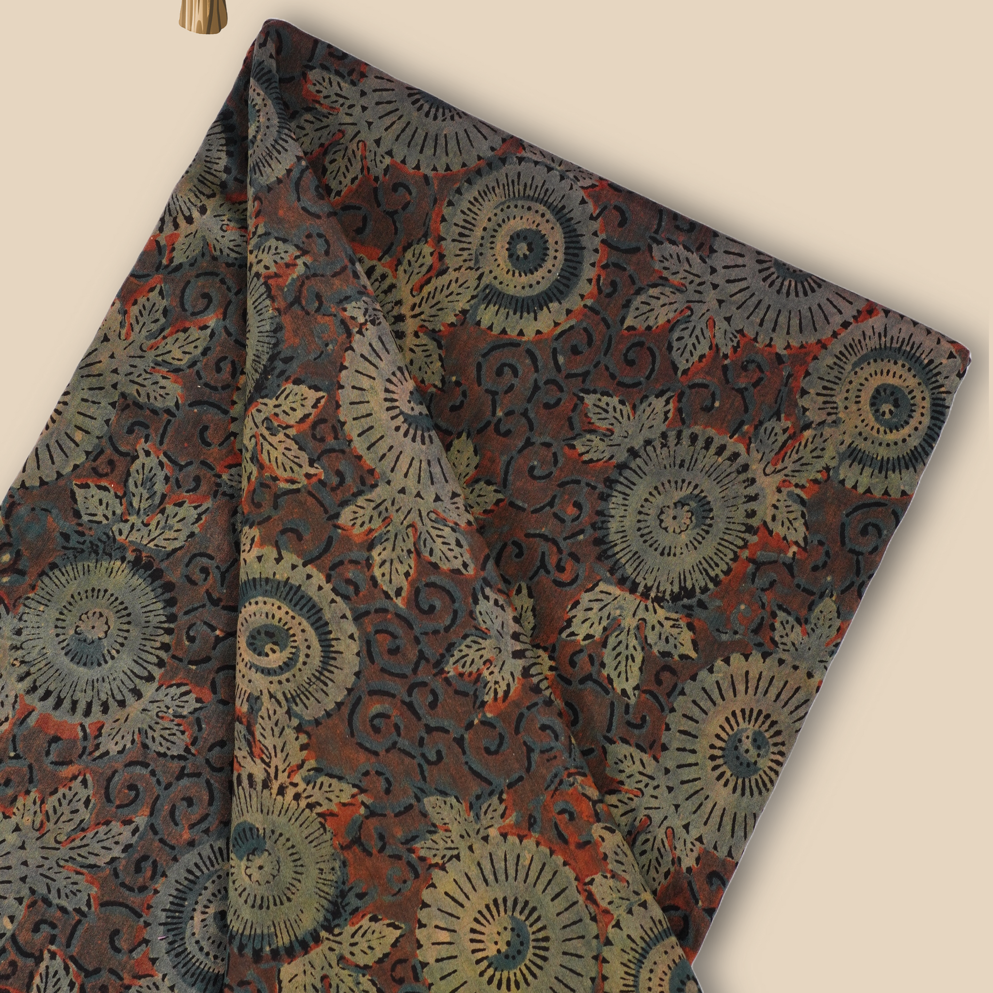 Pure Chanderi Vanaspati Printed Fabric