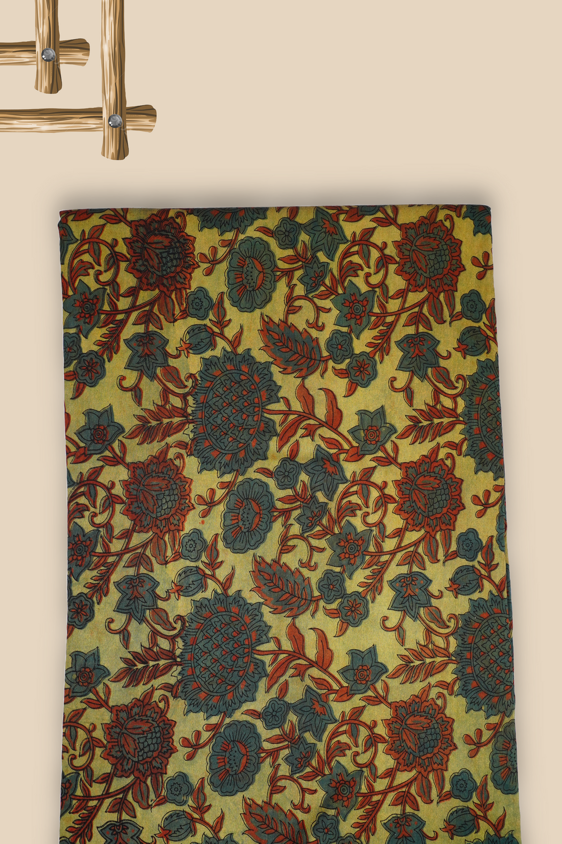 Pure Chanderi Vanaspati Printed Fabric