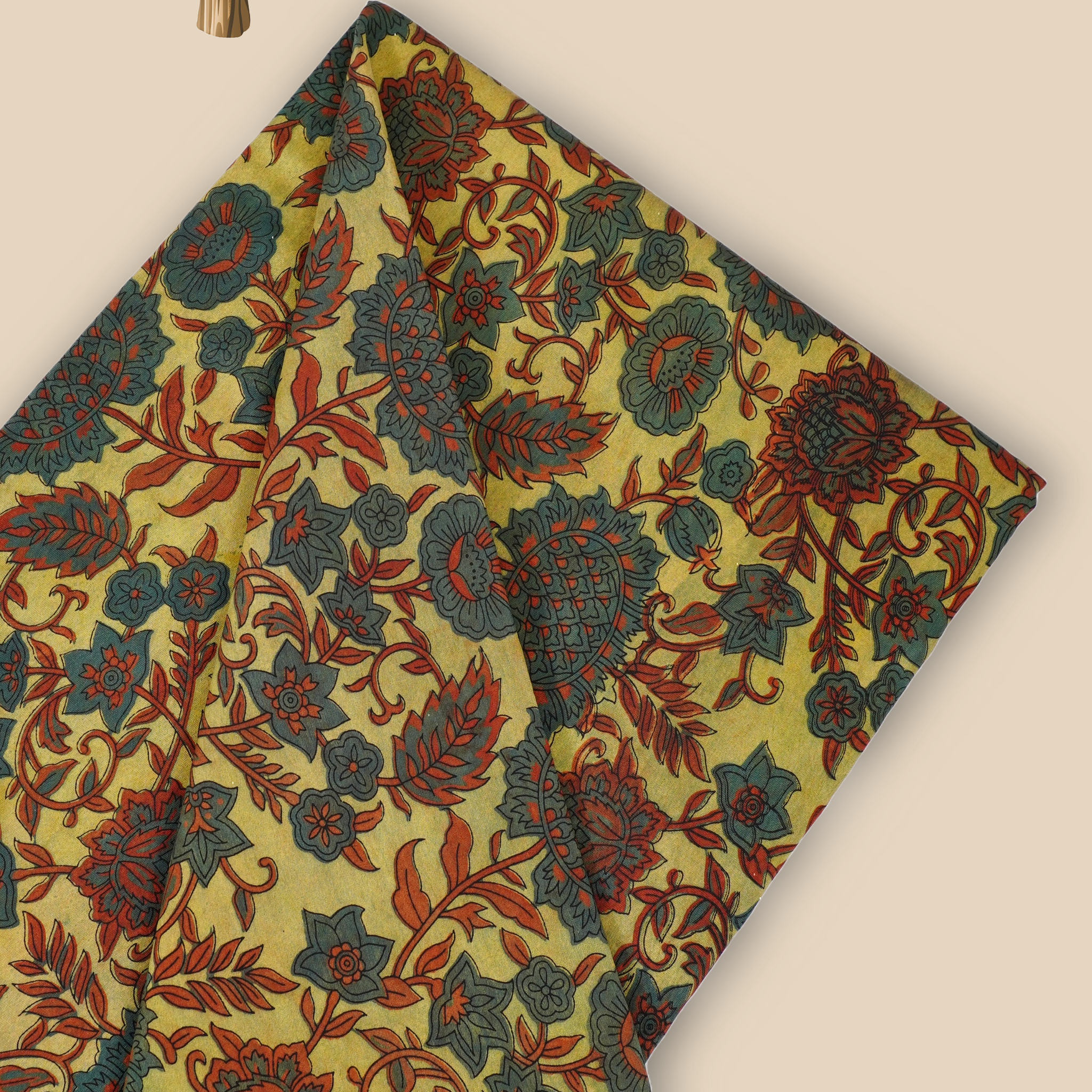 Pure Chanderi Vanaspati Printed Fabric