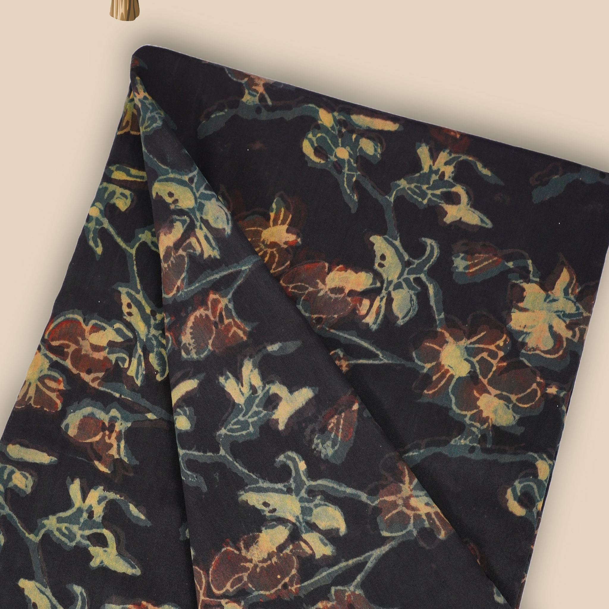 Pure Chanderi Vanaspati Printed Fabric