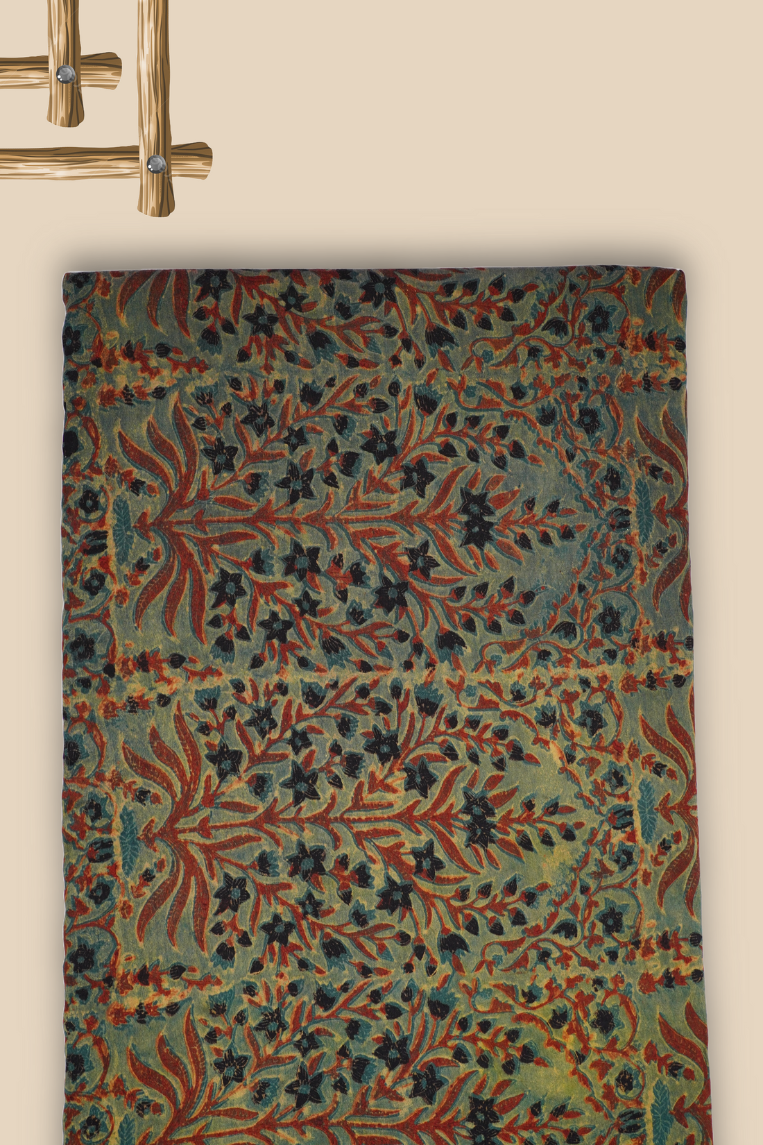 Pure Chanderi Vanaspati Printed Fabric