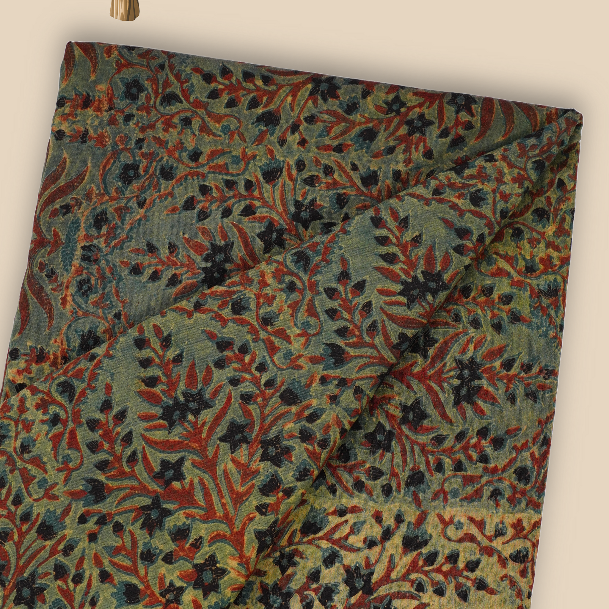Pure Chanderi Vanaspati Printed Fabric