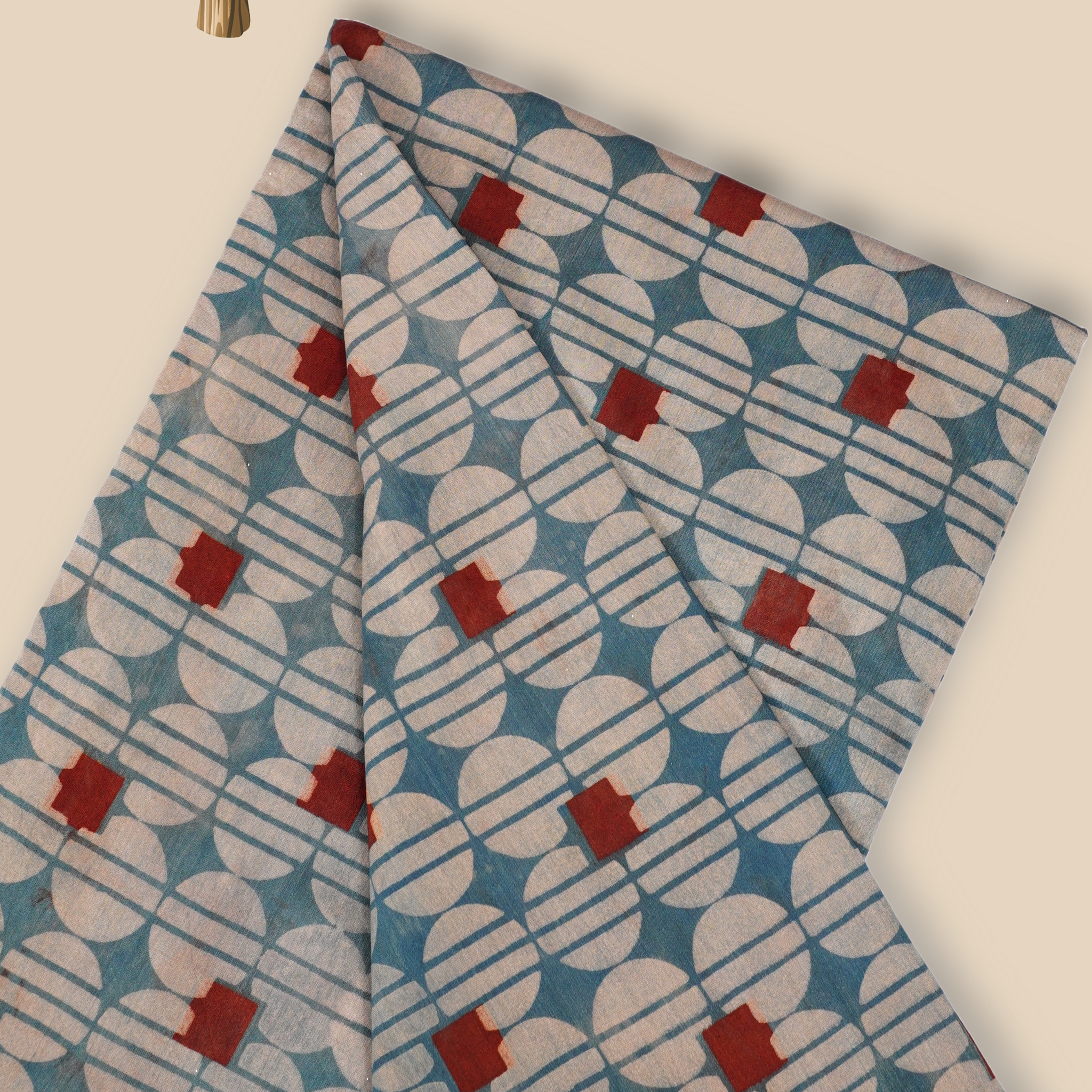 Pure Chanderi Vanaspati Printed Fabric