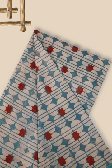 Pure Chanderi Vanaspati Printed Fabric