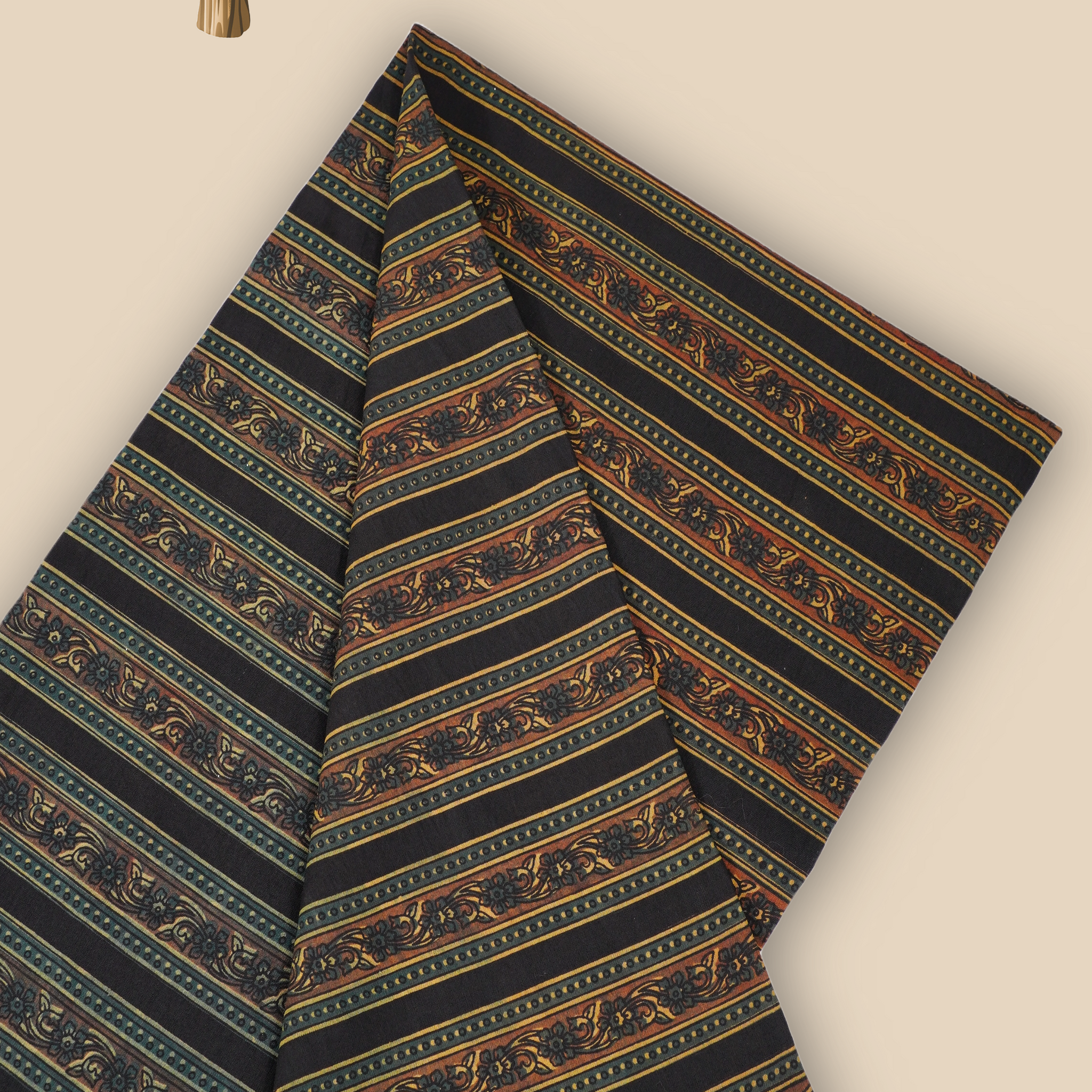 Pure Chanderi Vanaspati Printed Fabric